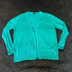 Lightweight Bluish-Green Open Cardigan